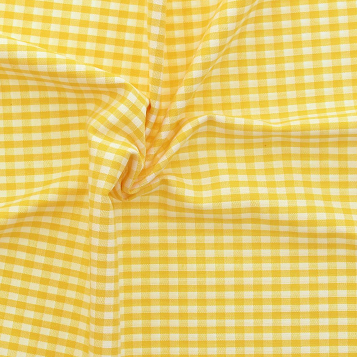Coupon 45 cm Vichy jaune citron petits carreaux