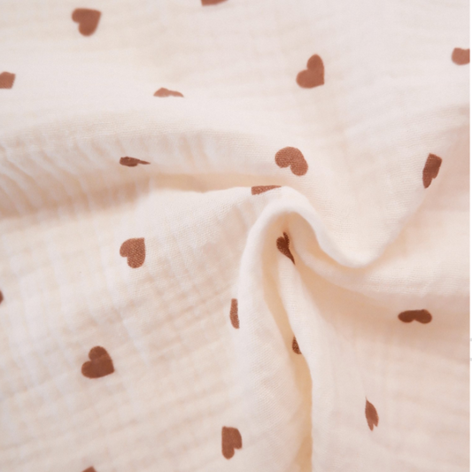 Organic double gauze with a chocolate center