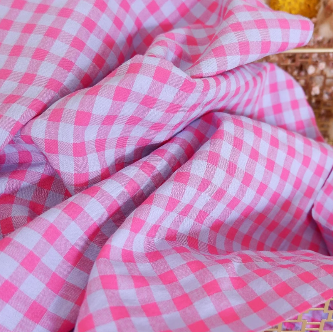 Mustard yellow gingham with small checks