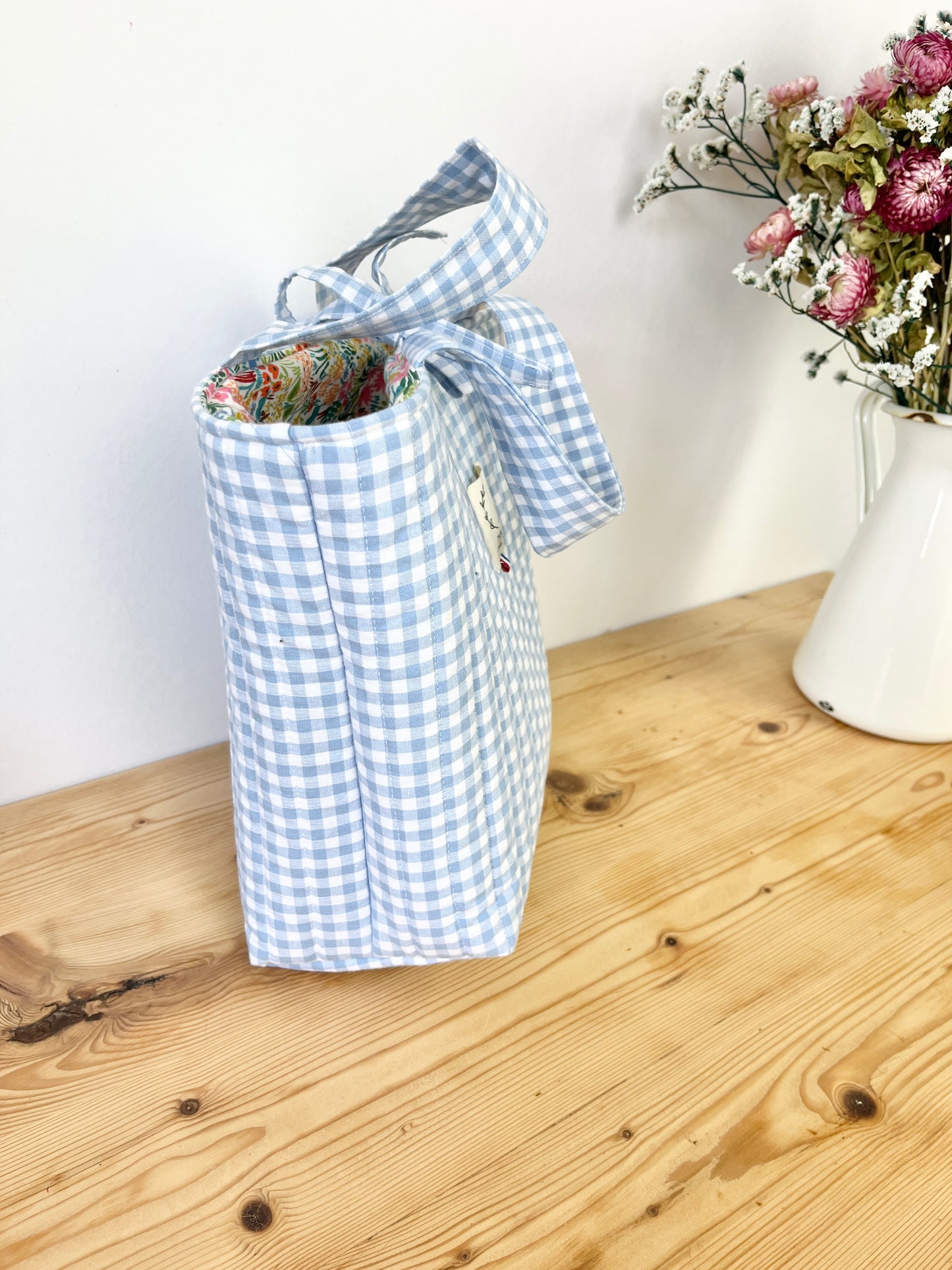 Félicie bag in blue gingham