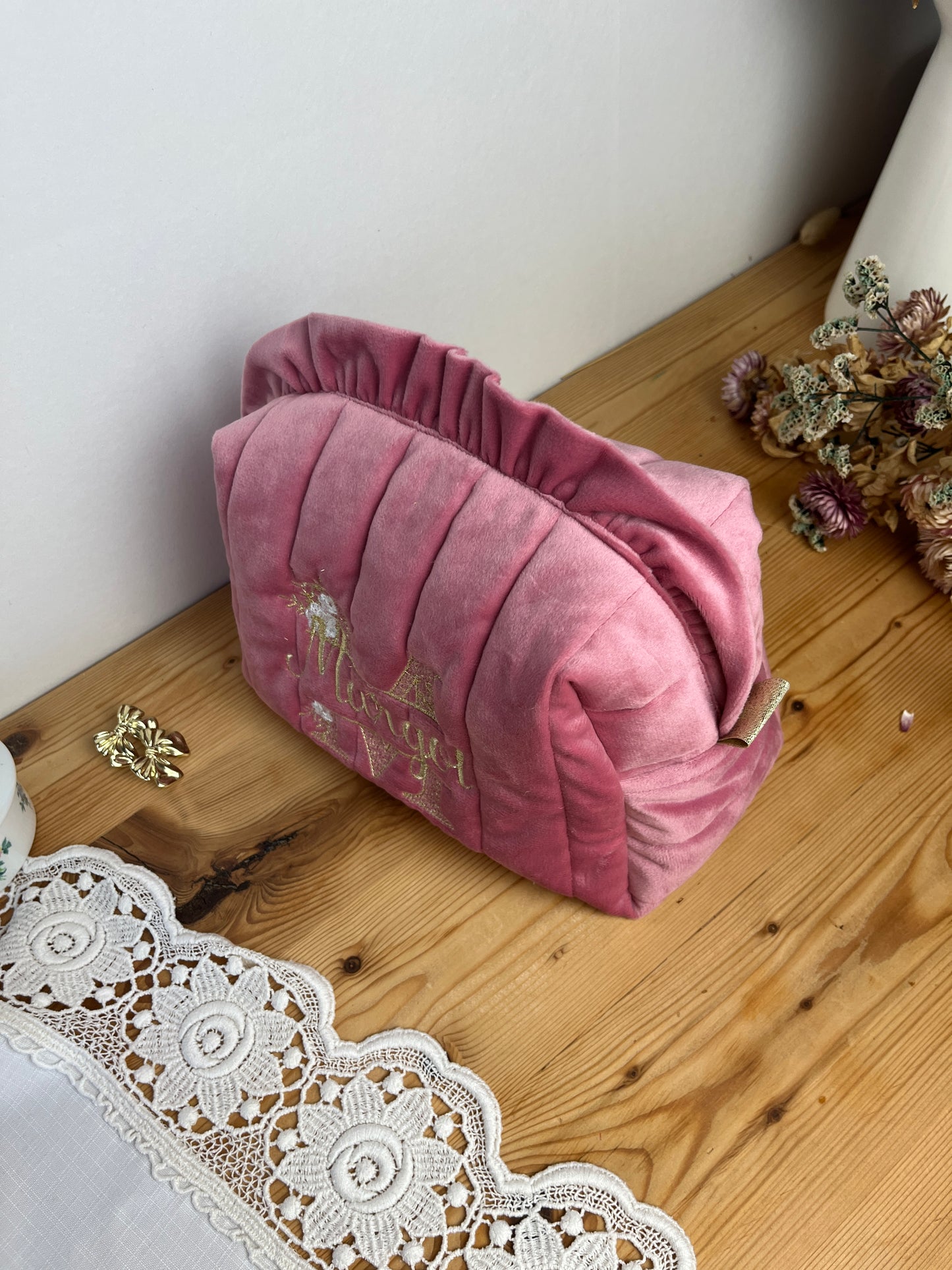 Colette camel toiletry bag