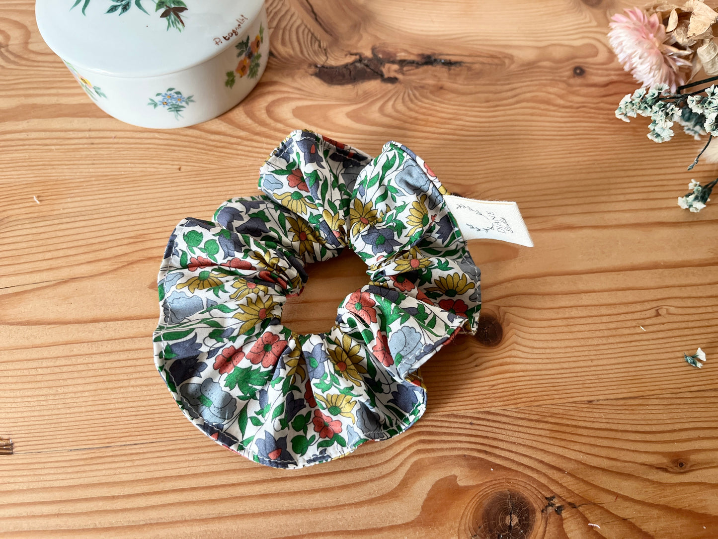 Poppy and Daisy cotton scrunchie