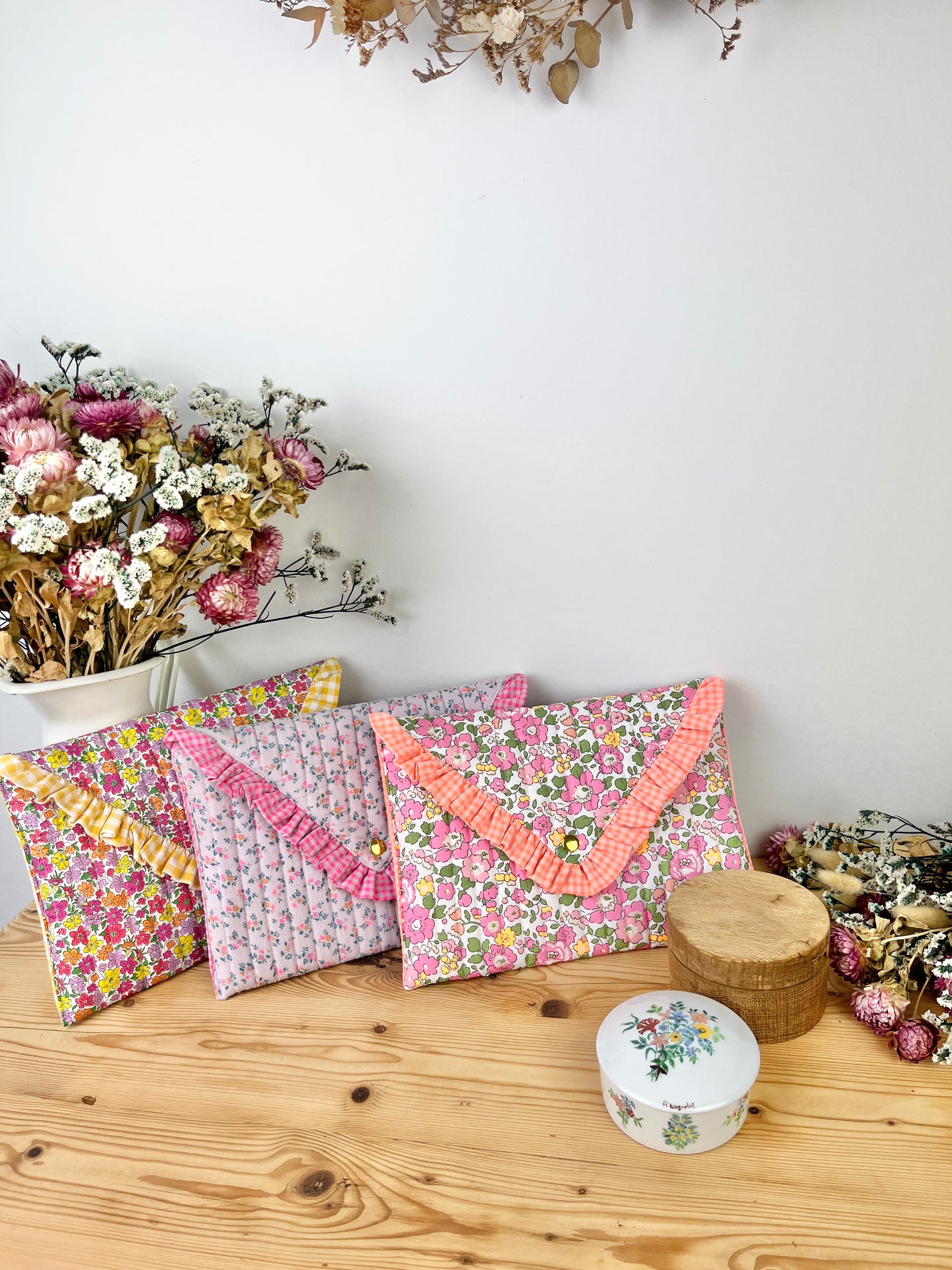 Charlotte quilted clutch, exclusive Liberty of London