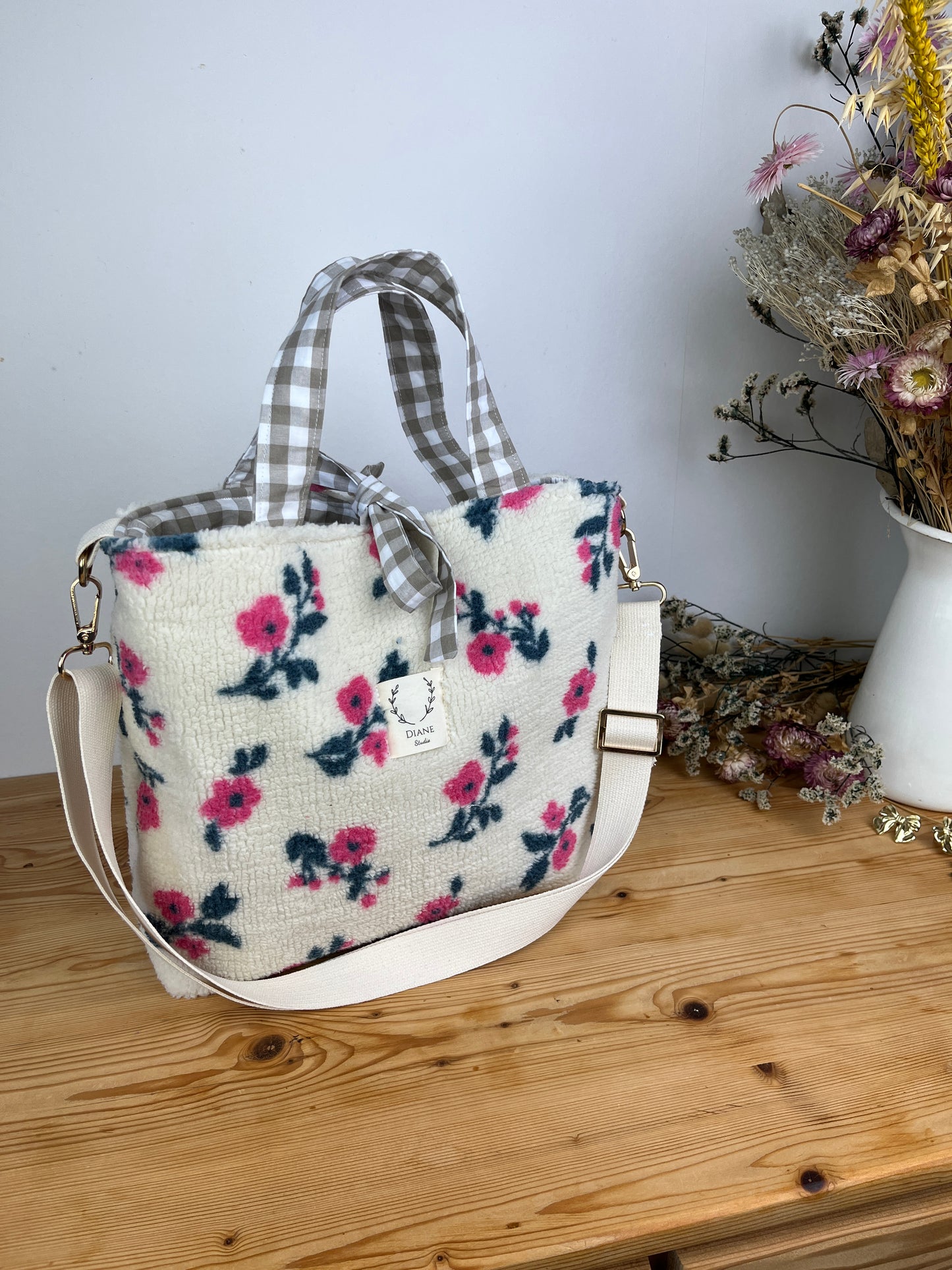 Félicie floral sherpa bag