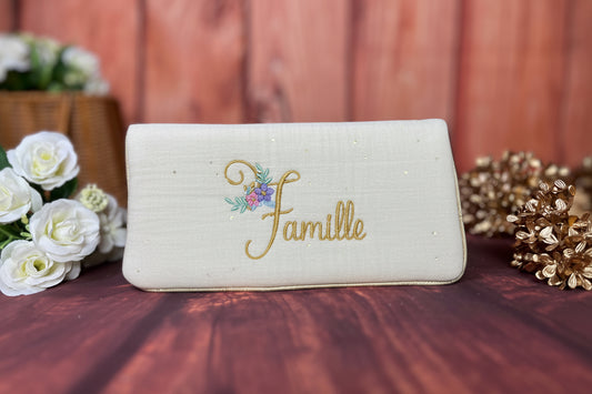 Protège livret de famille modèle crème