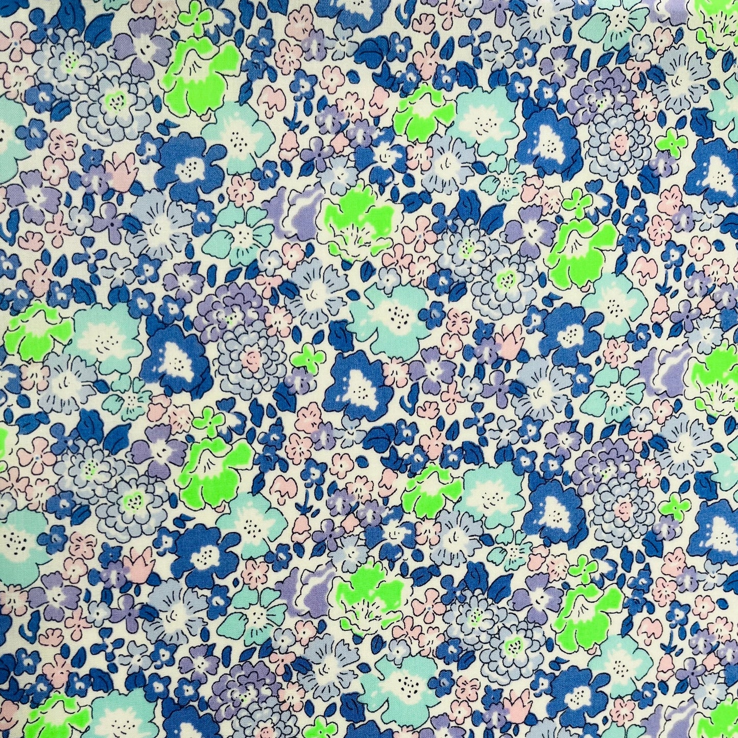 Coupon 25x55 Liberty exclusif japonais Michelle fluo vert