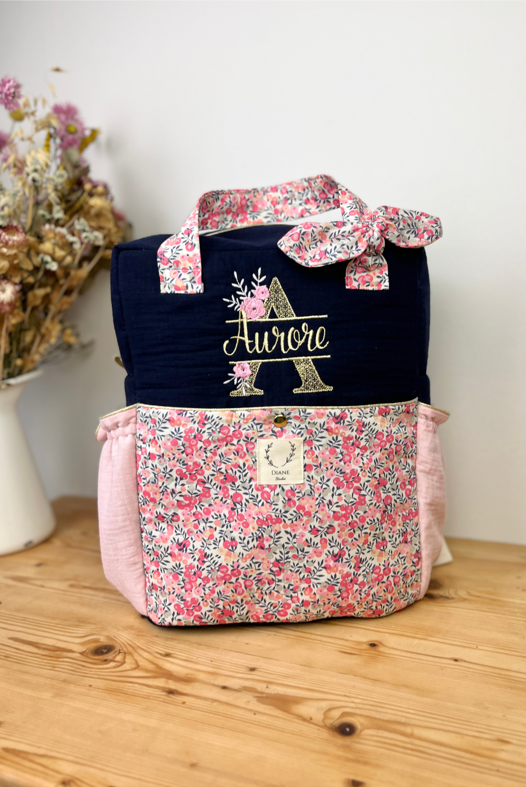 The customizable Angélique embroidered backpack
