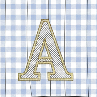 Lettre capitale en tissu