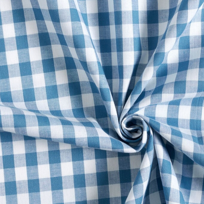COupon 1m35x1m Vichy bleu indigo grands carreaux