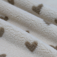 Coupon de 50 cm Sherpa coeur caramel