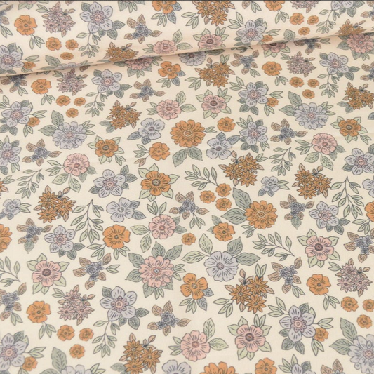 Marion camel printed cotton