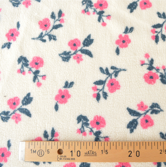 NEW! Fuchsia floral sherpa