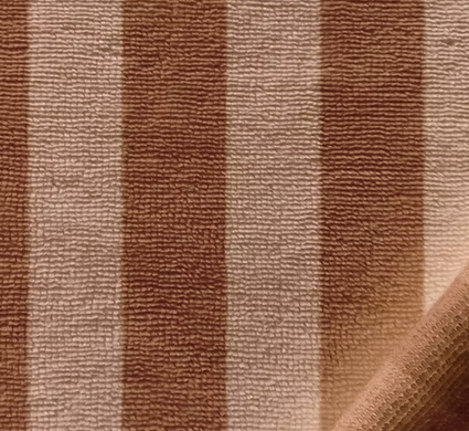 Coupon 1m éponge rayée camel
