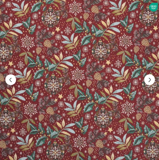 Coupon 75x50cm cm Jacquard feuilles et houx