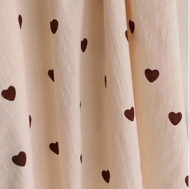 NOUVEAU Coton bio coeur chocolat
