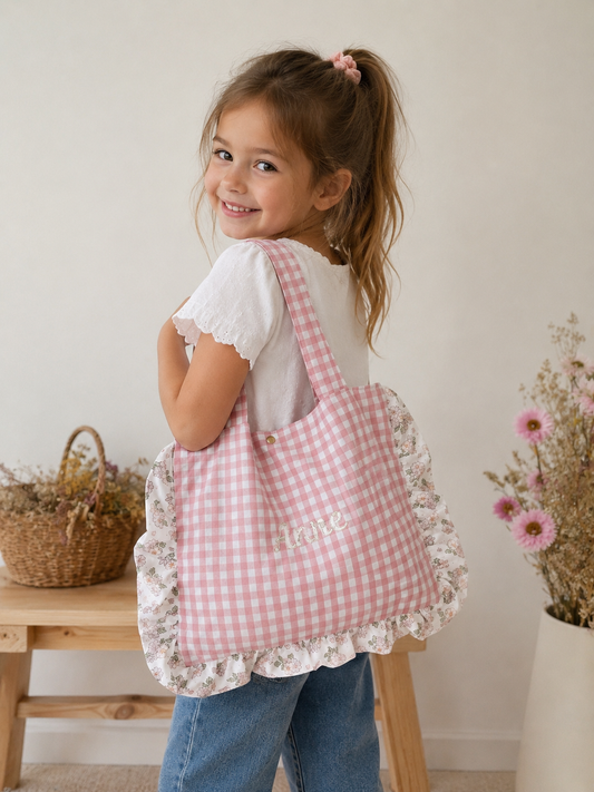 Le petit tote bag à volants maternelle 100% personnalisable