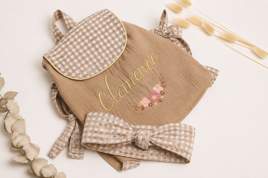 Ensemble : sac à dos Eglantine et bandeau