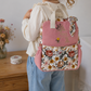 The Ombeline children's backpack in double gauze tea rose and vintage