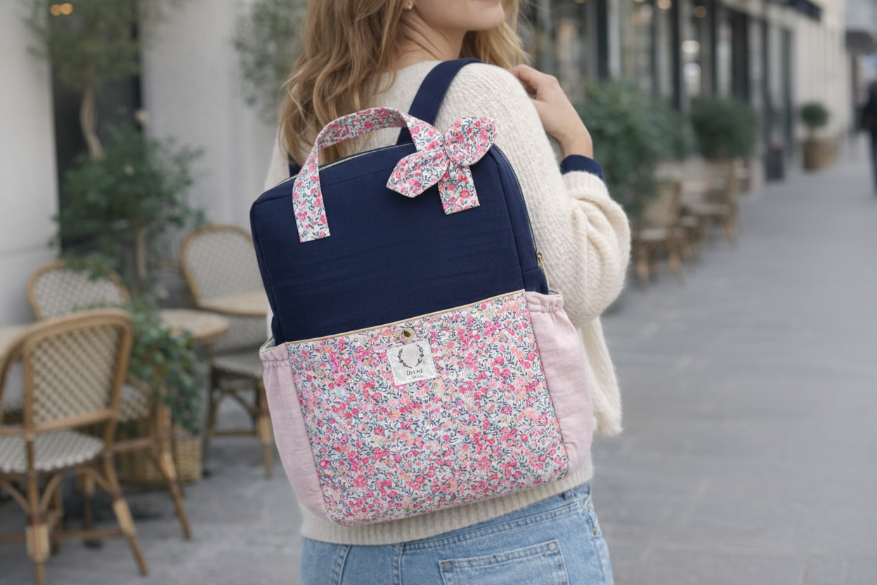 The customizable Angélique embroidered backpack