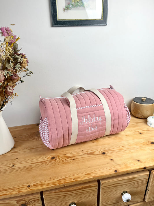 Léon the tea pink children's duffel bag