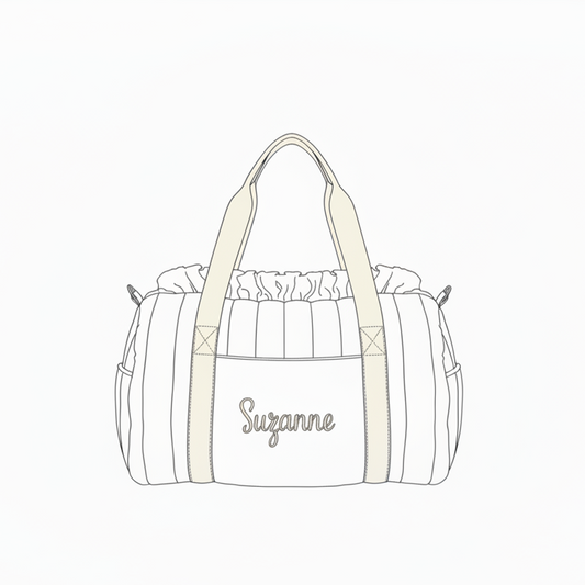 Louison the children's duffel bag with initial lace