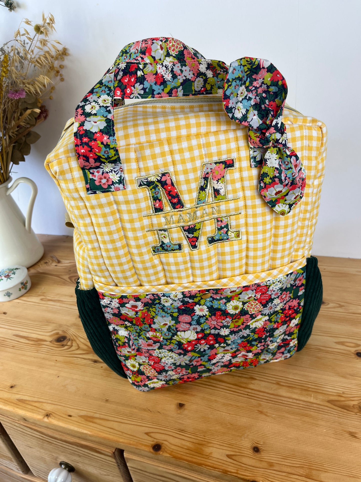 The customizable Angélique embroidered backpack