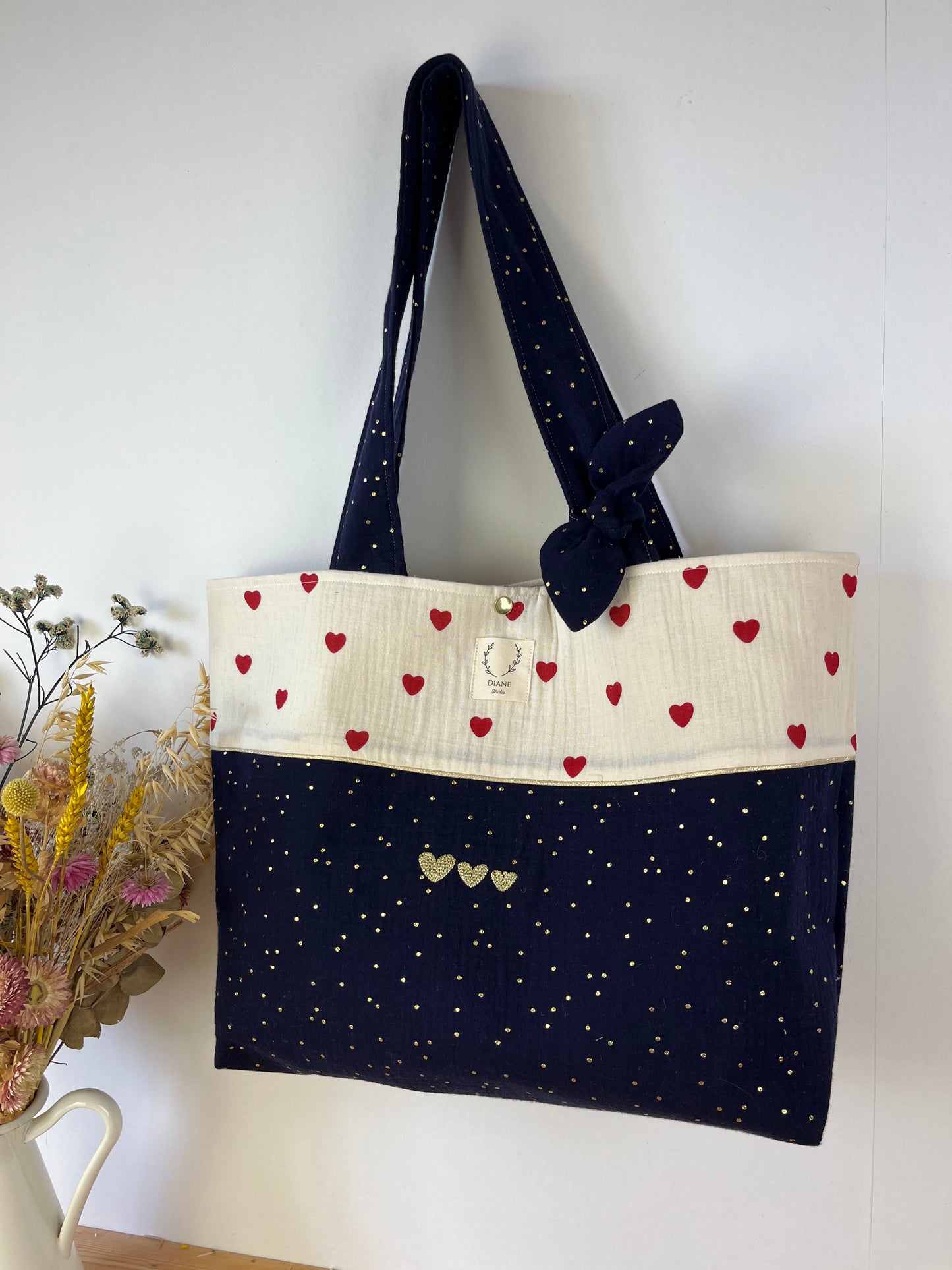 The large Adelaide tote bag is 100% customizable.