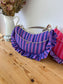 Milan the croissant bag jacquard roses and glittery tulle French-in stock