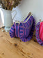 Milan the croissant bag jacquard roses and glittery tulle French-in stock