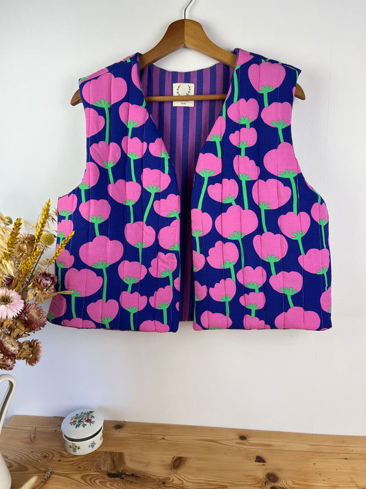 Le gilet Albane poppy violet - Taille M