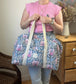 Ruffled bag and pouch set - made to order