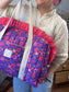 Ruffled bag and pouch set - made to order