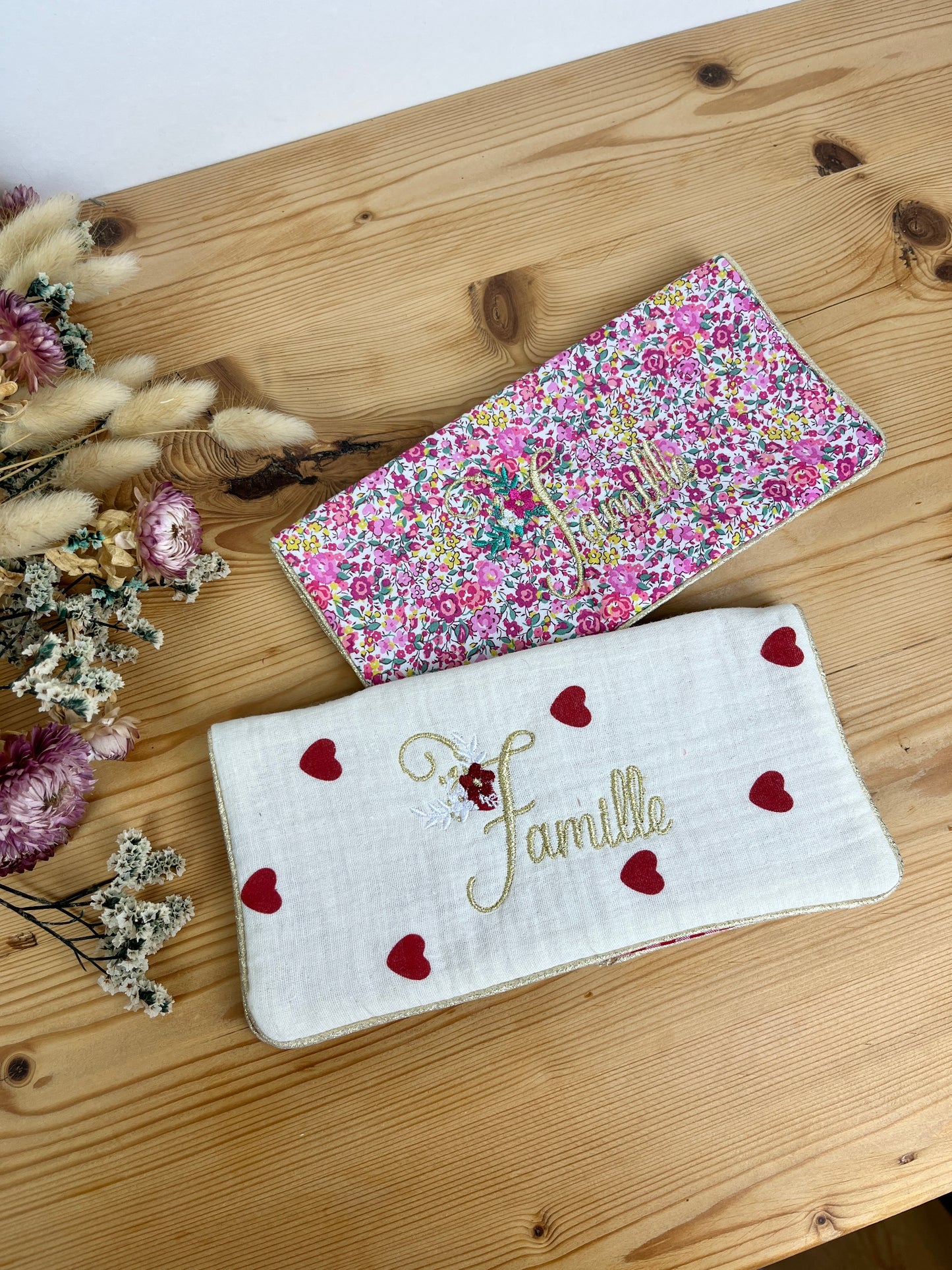 100% customizable embroidered family record book cover