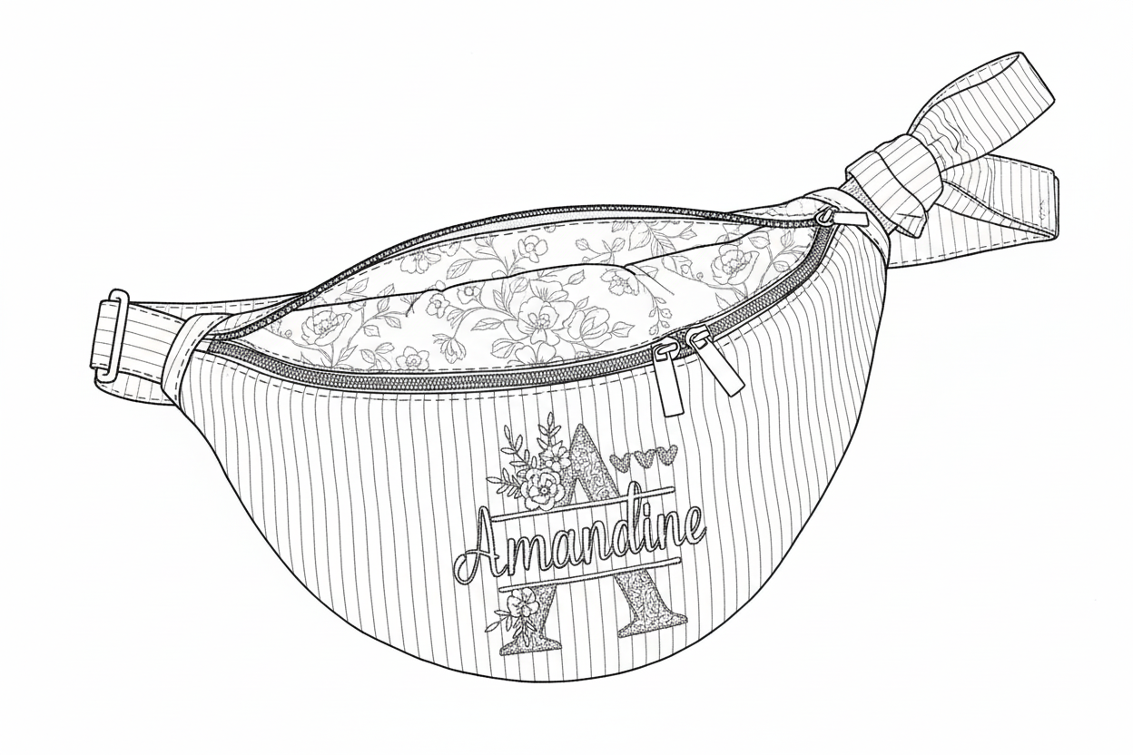 The embroidered fanny pack - made to order
