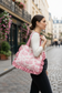 The small ruffled tote bag is 100% customizable.