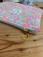 Babette the flat gold jacquard clutch