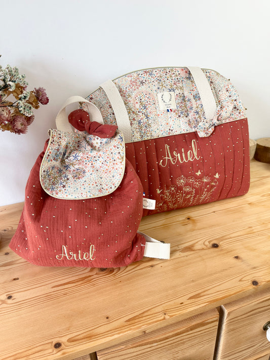 Ensemble : sac à langer et sac à dos Eglantine