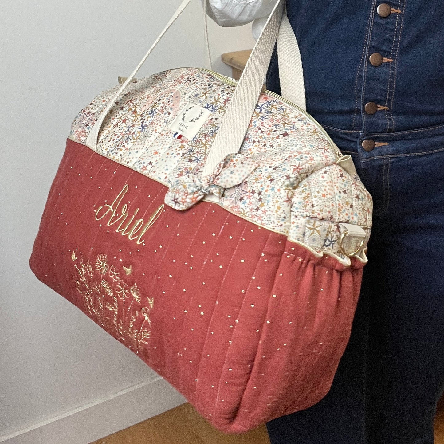 Love the 100% customizable embroidered diaper bag