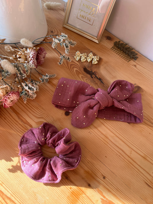 Ensemble : bandeau et chouchou au choix