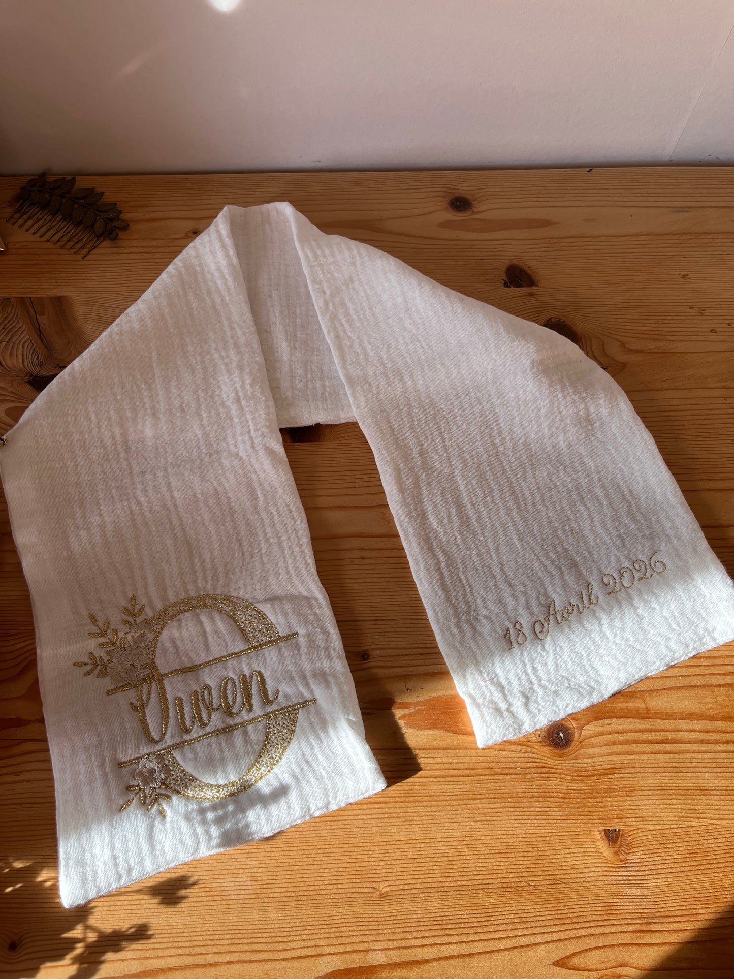 L'écharpe de baptême 100% personnalisable