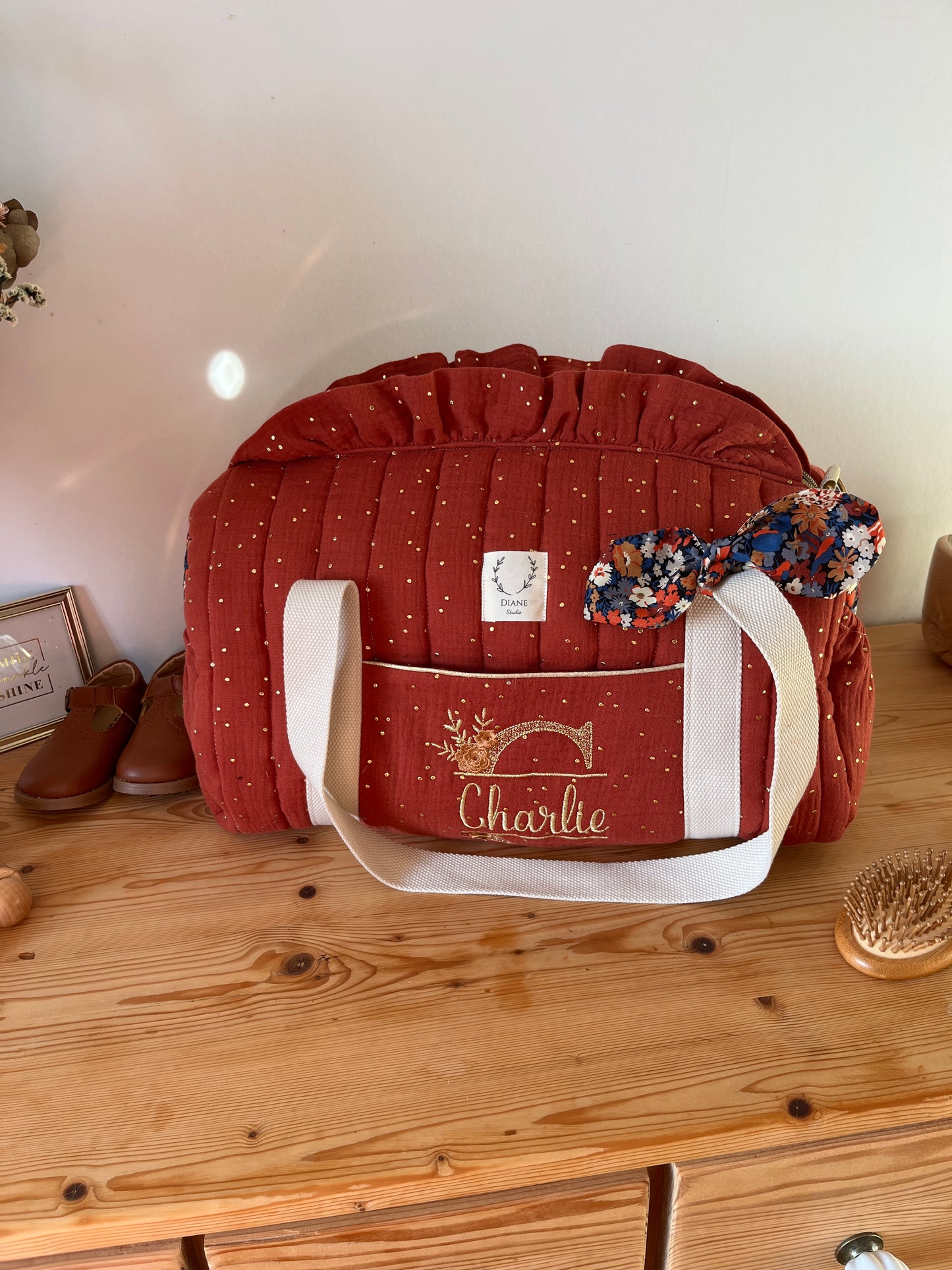 Set: duffel bag and notebook cover, 100% customizable