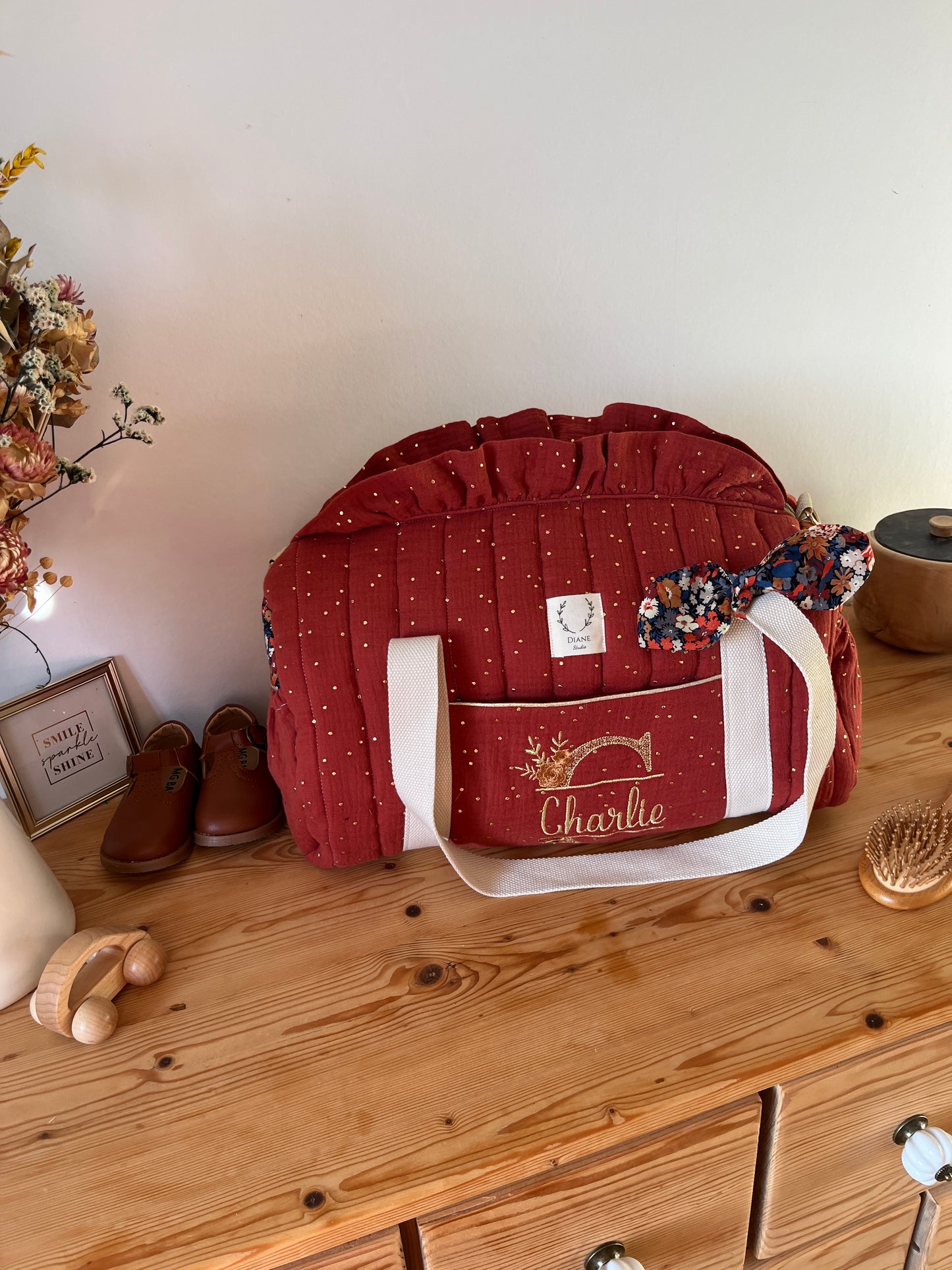 Set: duffel bag and notebook cover, 100% customizable