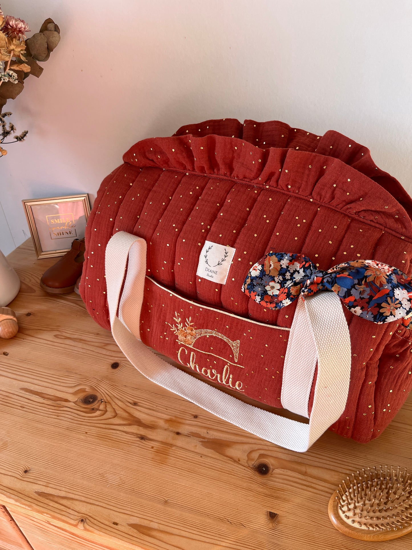 Set: duffel bag and notebook cover, 100% customizable