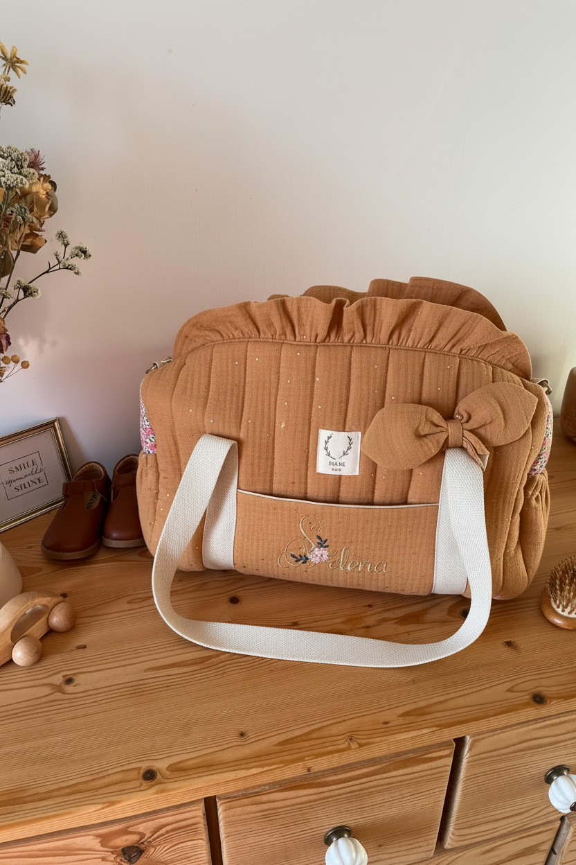 Sac Louison initiale florale