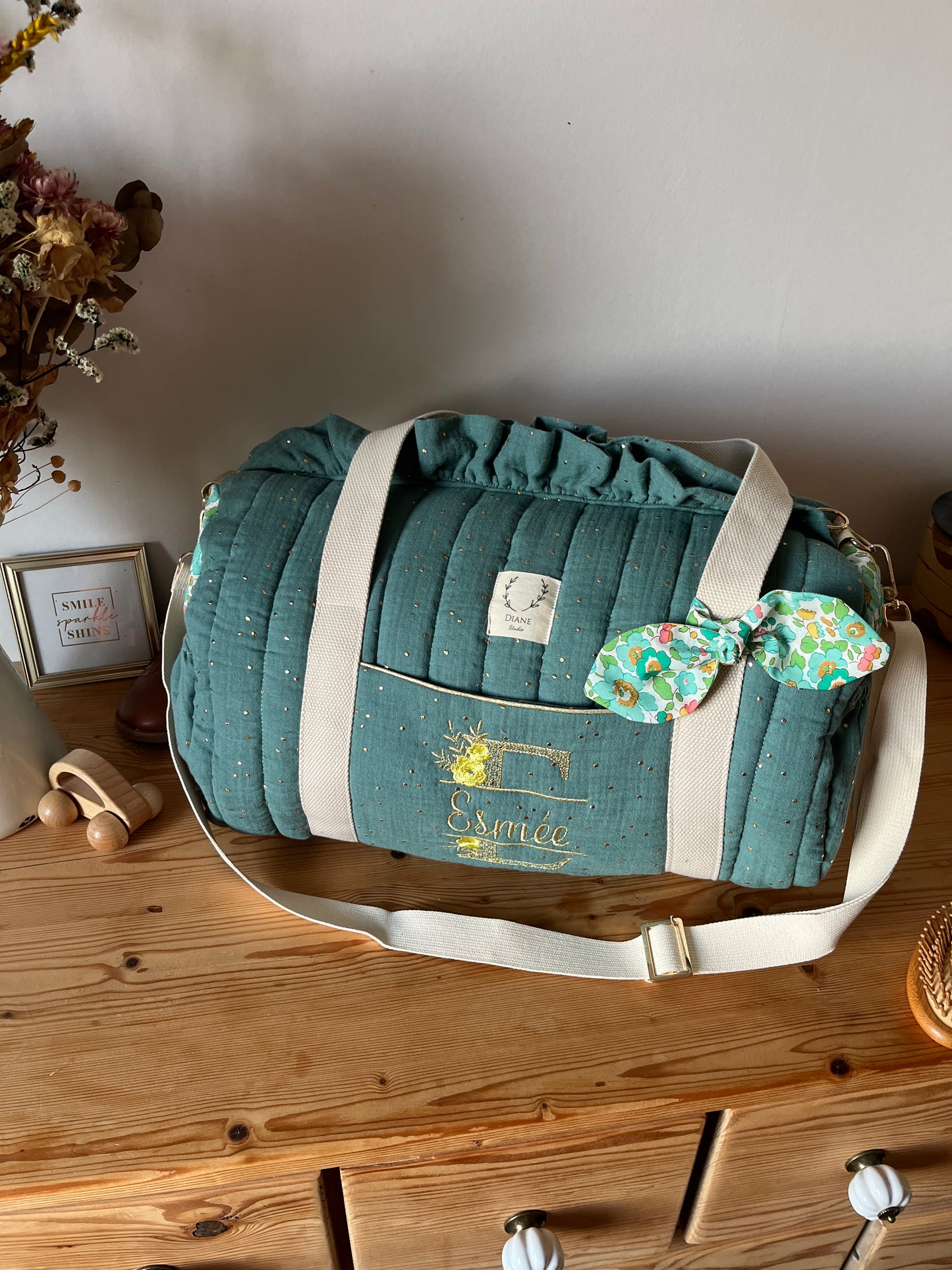 Sac Louison initiale dentelle