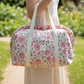Ruffled bag and pouch set - made to order