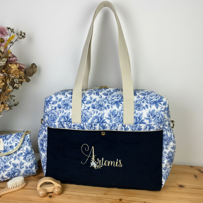 Eglantine set: diaper bag, notebook cover and backpack 