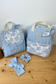 Ensemble : sac Ombeline , sac Eglantine, bandeau et chouchou