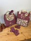 Set: lace initial duffel bag and Eglantine backpack