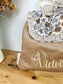 The Eglantine camel velvet backpack and Marion